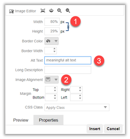 Image Properties Dialog