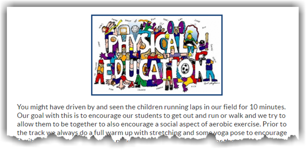 Example of image with simple text in it that says: Physical Education Example of image with simple text in it that says: Physical Education