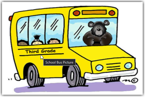 A bear driving a school bus of third graders?