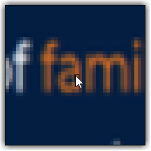 The magnification of the reduced image shows the effect on dithering has increased.